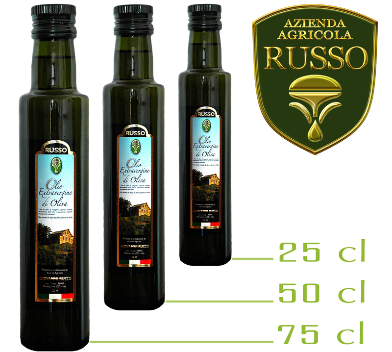 olio russo formati bottiglie 800